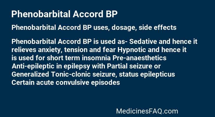 Phenobarbital Accord BP