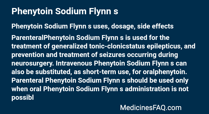 Phenytoin Sodium Flynn s