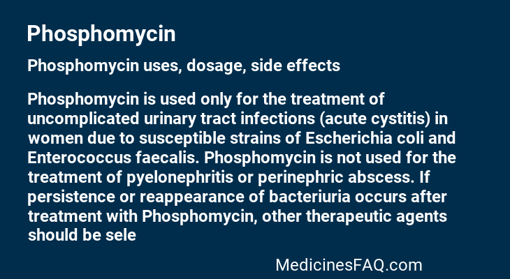 Phosphomycin