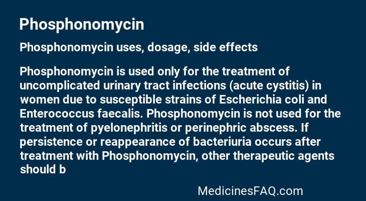 Phosphonomycin
