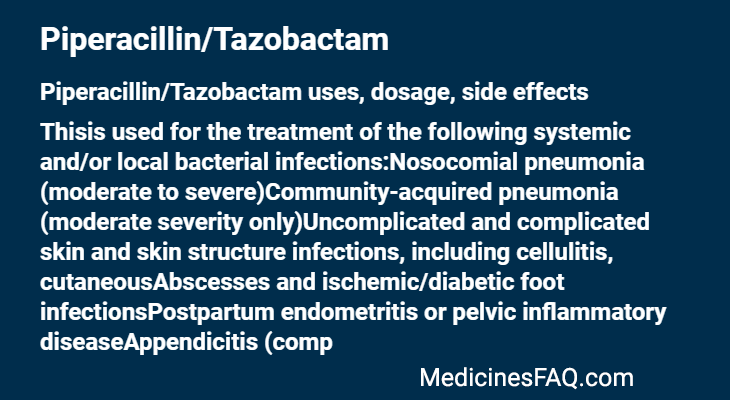 Piperacillin/Tazobactam