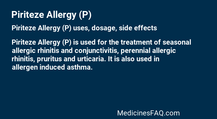 Piriteze Allergy (P)