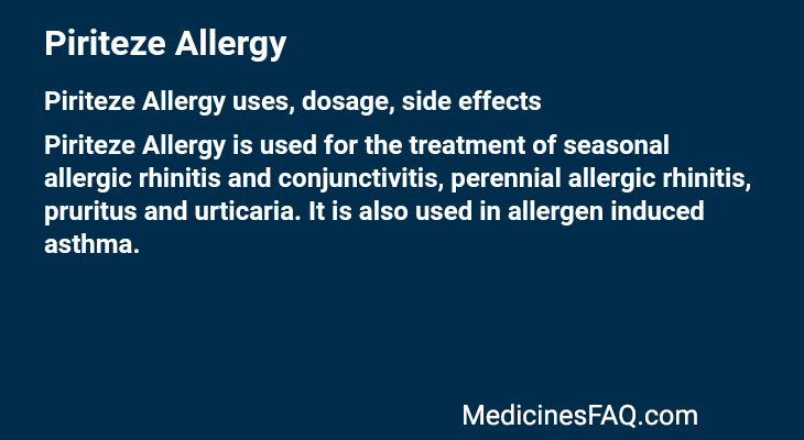 Piriteze Allergy