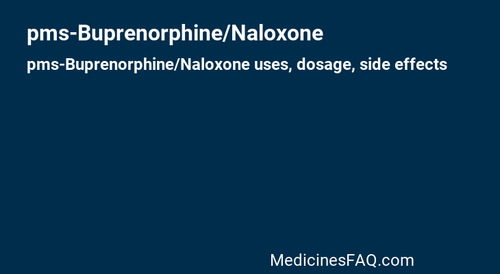 pms-Buprenorphine/Naloxone