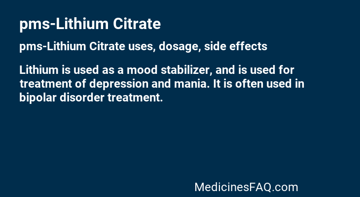 pms-Lithium Citrate
