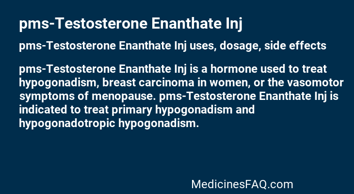 pms-Testosterone Enanthate Inj