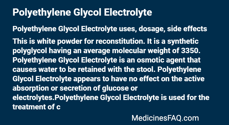 Polyethylene Glycol Electrolyte
