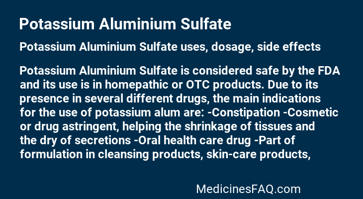 Potassium Aluminium Sulfate