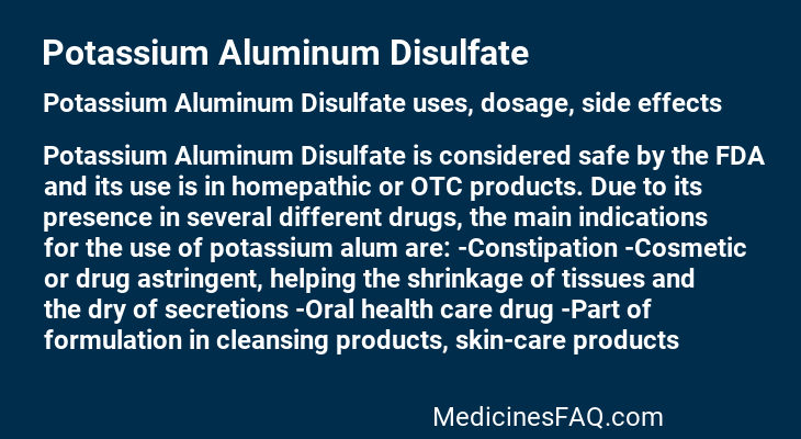Potassium Aluminum Disulfate