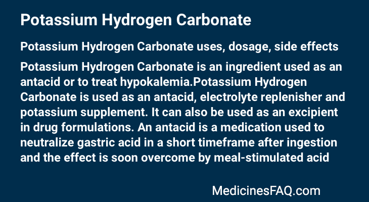 Potassium Hydrogen Carbonate