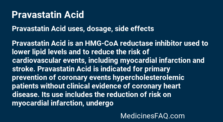Pravastatin Acid
