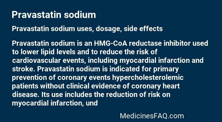 Pravastatin sodium