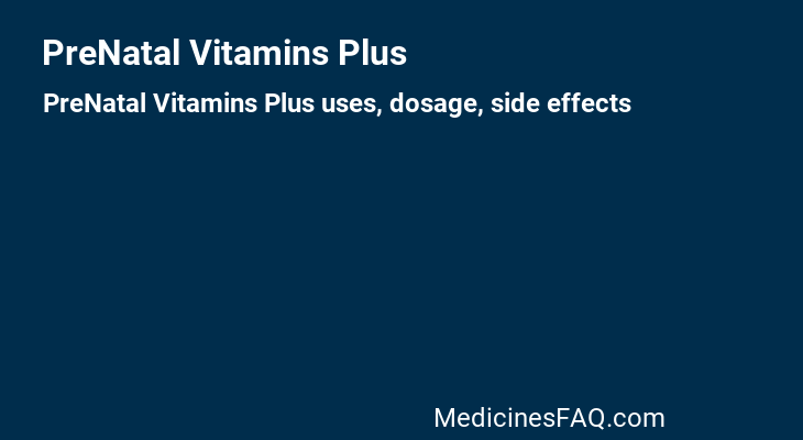 PreNatal Vitamins Plus