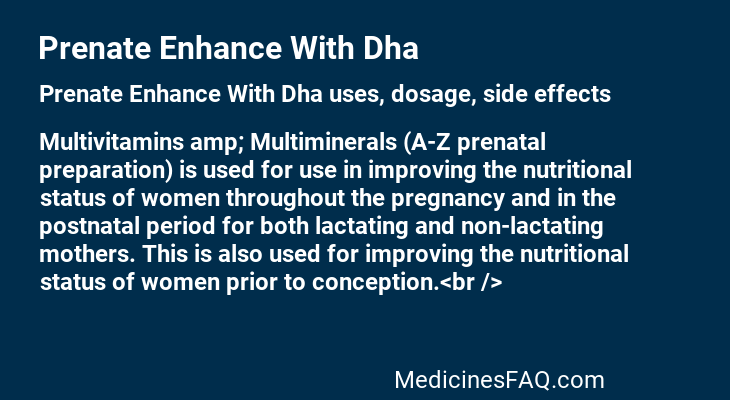 Prenate Enhance With Dha