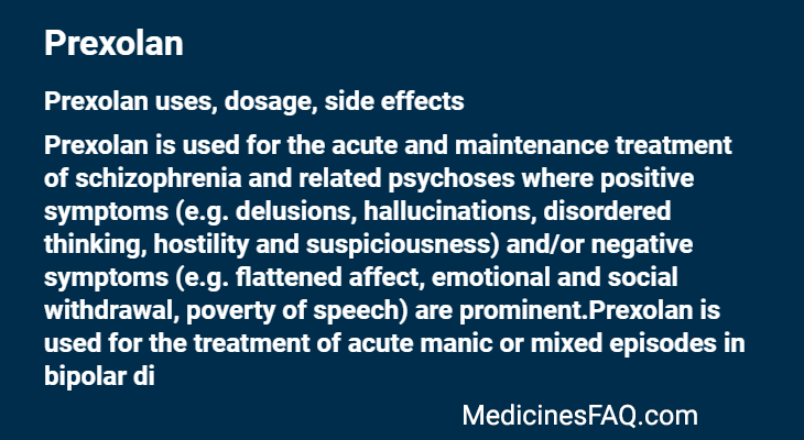 Prexolan: Uses, Dosage, Side Effects, Food Interaction & FAQ