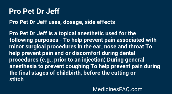 Pro Pet Dr Jeff