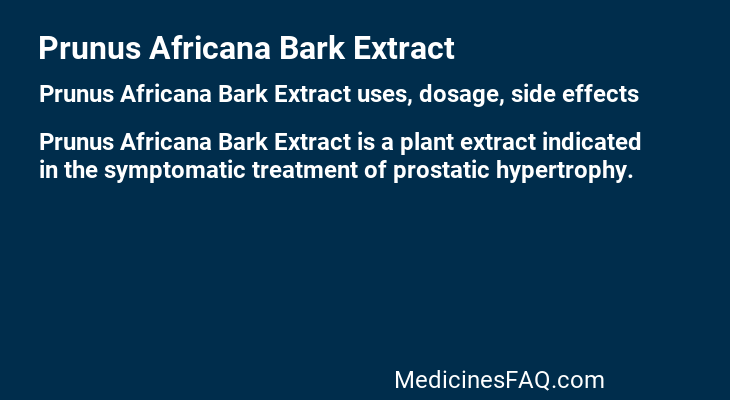 Prunus Africana Bark Extract