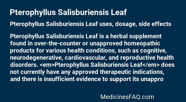 Pterophyllus Salisburiensis Leaf