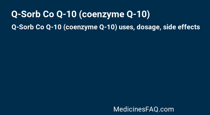 Q-Sorb Co Q-10 (coenzyme Q-10)