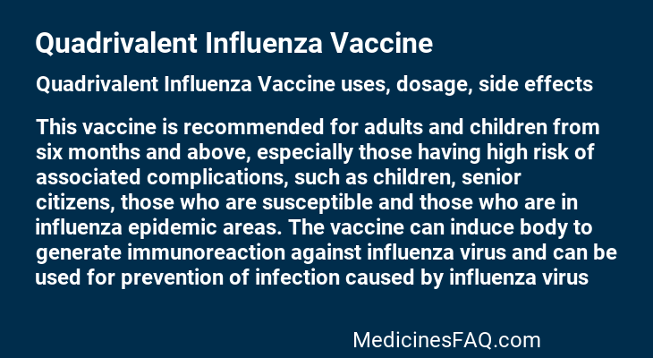 Quadrivalent Influenza Vaccine
