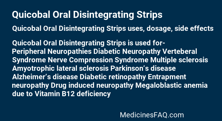 Quicobal Oral Disintegrating Strips