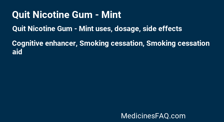 Quit Nicotine Gum - Mint
