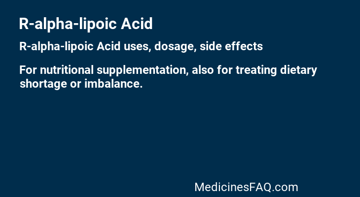 R-alpha-lipoic Acid