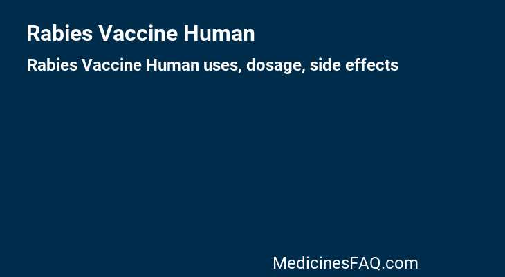 Rabies Vaccine Human