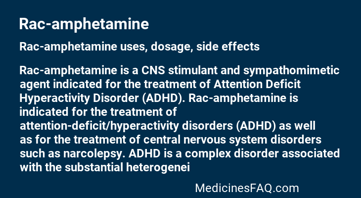 Rac-amphetamine