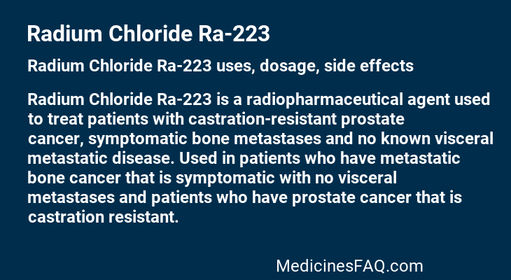 Radium Chloride Ra-223