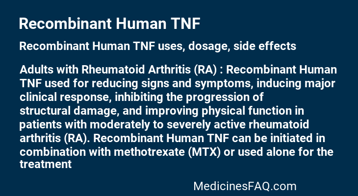 Recombinant Human TNF