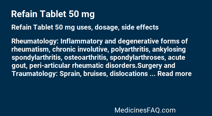 Refain Tablet 50 mg