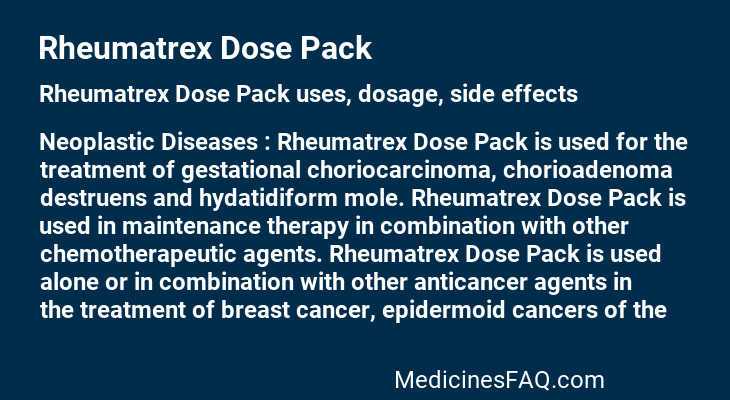 Rheumatrex Dose Pack