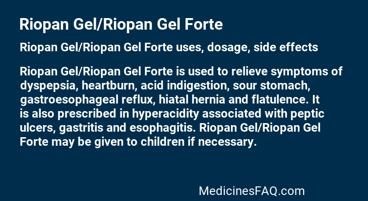 Riopan Gel/Riopan Gel Forte
