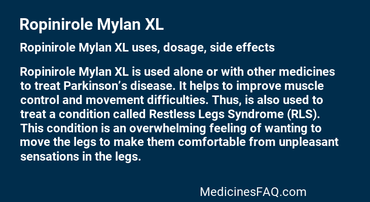 Ropinirole Mylan XL
