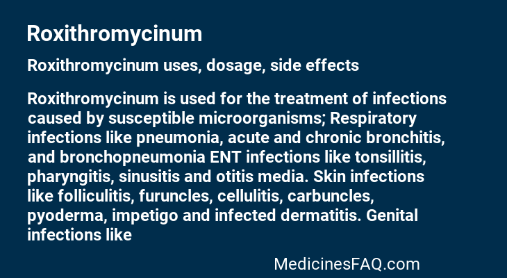 Roxithromycinum