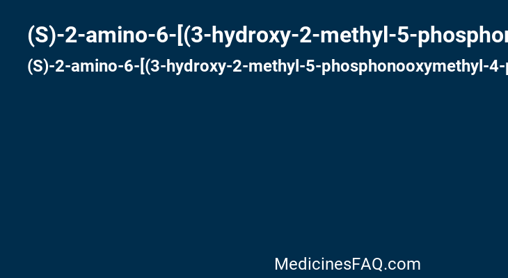 (S)-2-amino-6-[(3-hydroxy-2-methyl-5-phosphonooxymethyl-4-pyridine)methyleneamino]hexanoic Acid