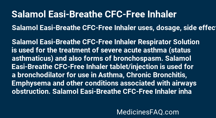 Salamol Easi-Breathe CFC-Free Inhaler