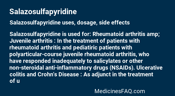 Salazosulfapyridine