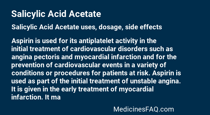 Salicylic Acid Acetate
