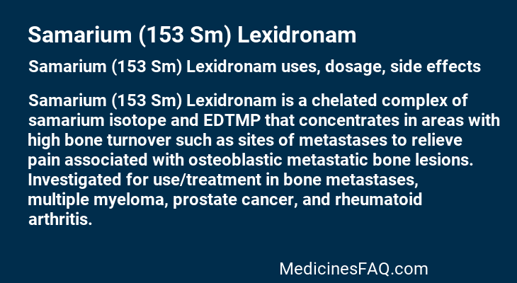 Samarium (153 Sm) Lexidronam