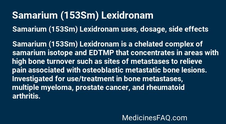 Samarium (153Sm) Lexidronam