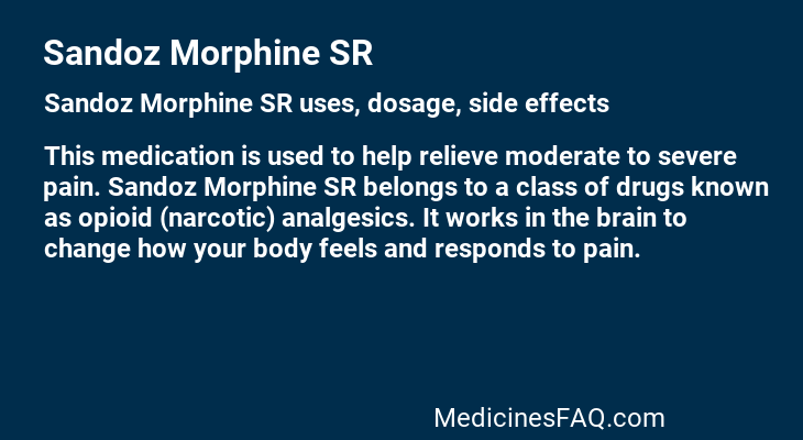 Sandoz Morphine SR