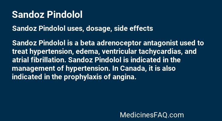 Sandoz Pindolol
