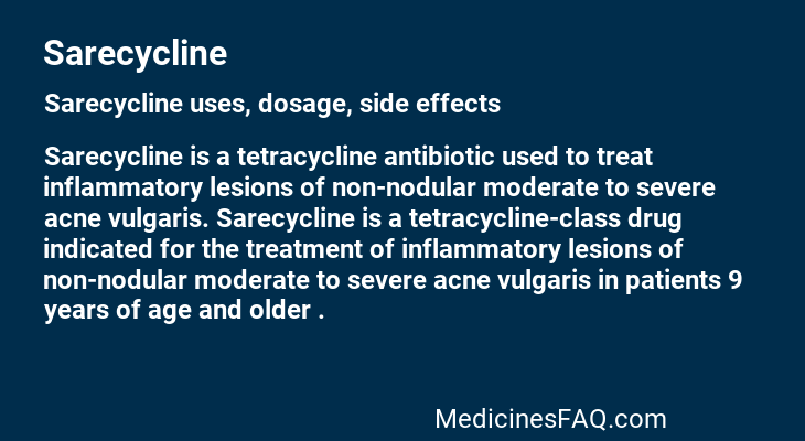 Sarecycline