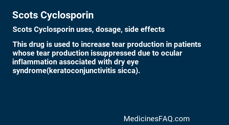 Scots Cyclosporin