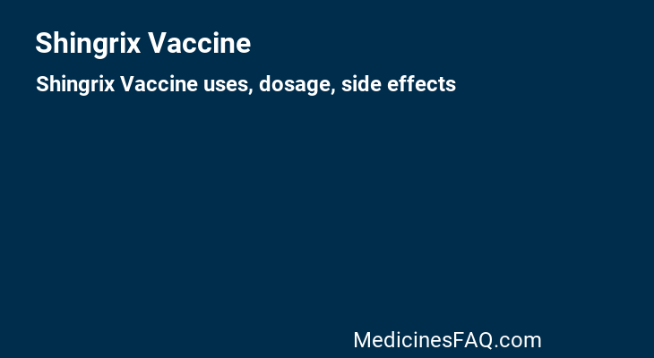 Shingrix Vaccine