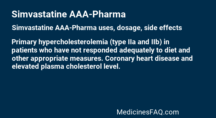 Simvastatine AAA-Pharma