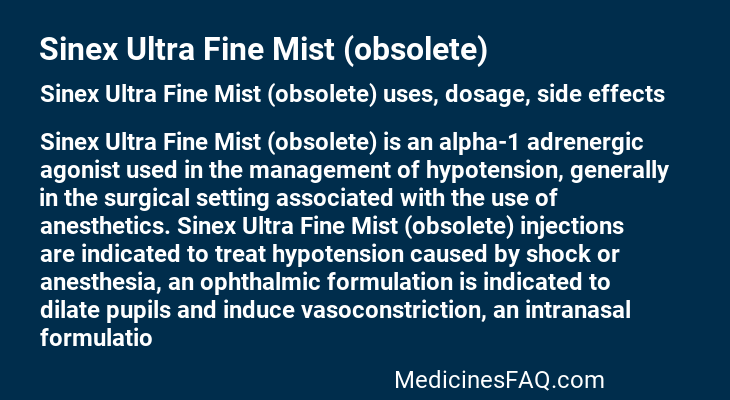 Sinex Ultra Fine Mist (obsolete)