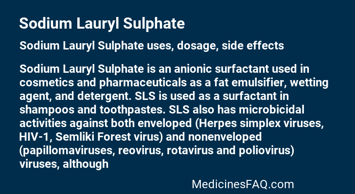 Sodium Lauryl Sulphate